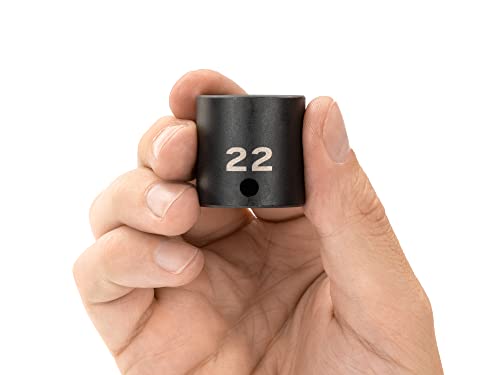 Image of TEKTON 3 /8 Inch Drive x 22 mm Shallow 12-Point Impact Socket | SID12322