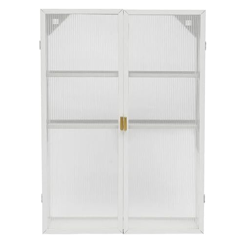 Rangement au-dessus des toilettes en métal avec placard double porte