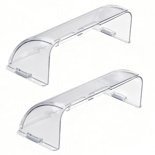 Heat & Air Vent Deflector for Floor, Sidewall, and Ceiling Registers, Vent Covers Deflectors with Neodymium Magnetic, Adjust Between 9'-14' (2 Pack, Clear)