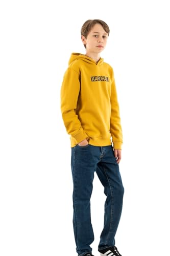 Kaporal, Sweat Shirt pour Garçon, Modèle ERICO, Couleur Saffron, Taille 10 Ans