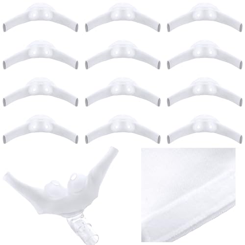 Image of Nuanchu 24 Pcs Nasal Pillow Liner for CPAP Cushion Nasal Cushion Pillow Covers Cotton Liners Skin Sleep Protector Compatible Comfort Reusable Reduce Noisy Air Leaks and Irritation (White)
