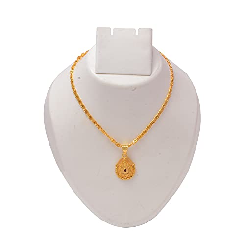 JewarHaat Indian K Gold Plated Locket/Pendant with Link Chain Fashion Jewelry Daily use for Men and Women3