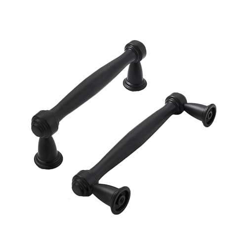 khtumeware 10 Pack 3 Inch(76mm) Matte Black Cabinet Pulls, Black Kitchen Cabinet Handles Kitchen Cabinet Hardware for Cupboard Drawer Handles Dresser Pulls
