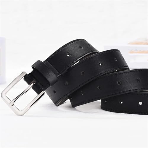 Women Fashion Design Genuine Leather Belts Pin Alloy Buckle Metal Belt Jeans Accessories4