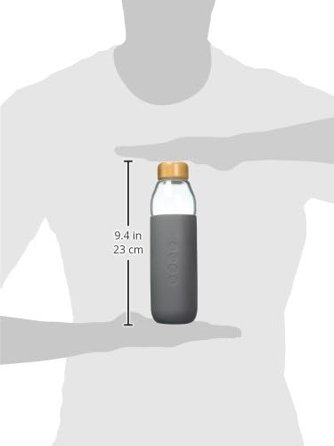 Soma Glass Water Bottle, Grey