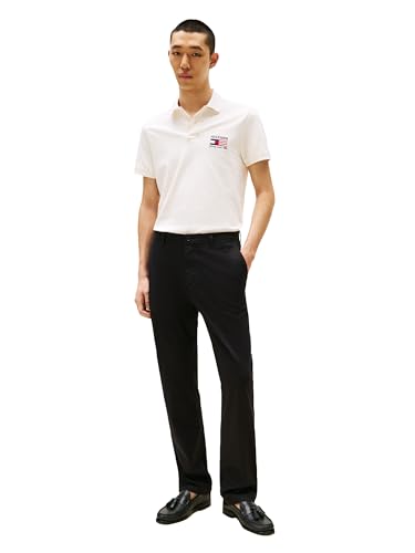 Image of Tommy Hilfiger Men's Short Sleeve Polo Shirts in Regular Fit With Stretch and Organic Pique Cotton