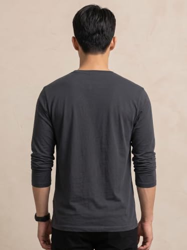 Image of BULLMER Men's Trendy Full Sleeve Henley Neck T-Shirt | Cotton Blend Solid Casual Tee | Stylish Menswear for Everyday | Sizes S to 2XL - Pack 1