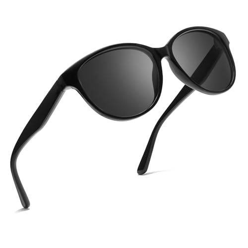 IGnaef® Trendy Polarized Sunglasses for Women, Classic Round Cateye Shades with UV400 Protection IF8091