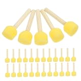 Housoutil Schwammpinsel Malstempel Kleine Farbschwämme Kinderpinsel Schaumstoffpinsel Zum Malen Malstempel Kinderpinsel Werkzeug Kinderstempel Schaumstoffpinsel Holz Gelb