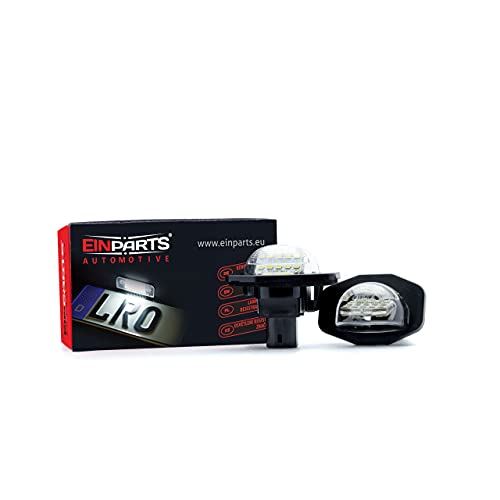 EinParts Lámparas LED para matrícula EP39 de coche con iluminación blanca de alta intensidad