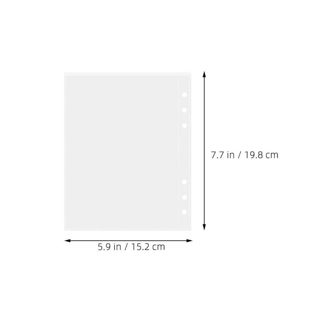 Alipis A5 Photo Album Refills Pockets 30pcs Looseleaf Card Album Pages Postcard Pockets Reusable for Baseball Cards