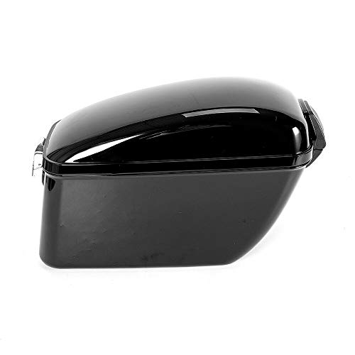 Universal Motorcycle Hard Saddle Bags 2Pcs Black Large Hard Saddlebags
