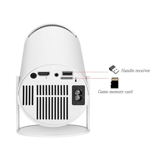 TechBrix X10 Plus Console de jeu rétro avec projecteur, projecteur de jeu rétro 4K HD avec 2 manettes sans fil, sortie HDMI, Wi-Fi – Image 4