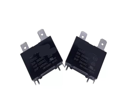 Mini relais JQX-102F 12V 20A à 4 broches pour circuits électroniques (Lot de 5)