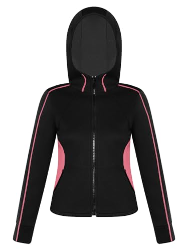 Chaqueta térmica femenina Agoky con cremallera frontal, camisa térmica de natación miniatura 1