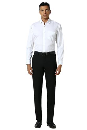 Image of Peter England Men Cotton Solid Slim Fit Shirt