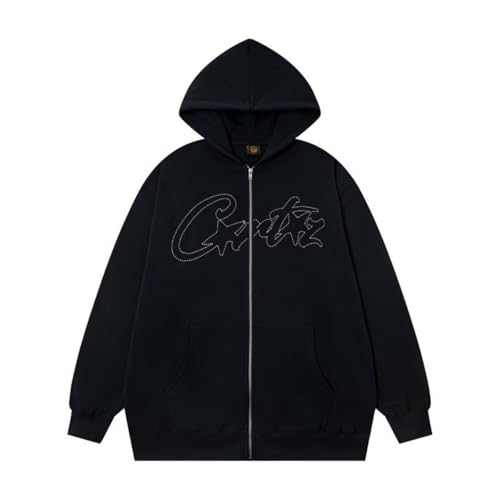 Vintage Y2K Graphic Hoodie Men Women Oversized Zip Up Jacket Streetwear3