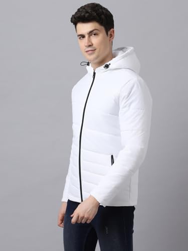 Image of Urbano Fashion Men's Full Sleeve Zippered Hooded Neck Puffer Jacket