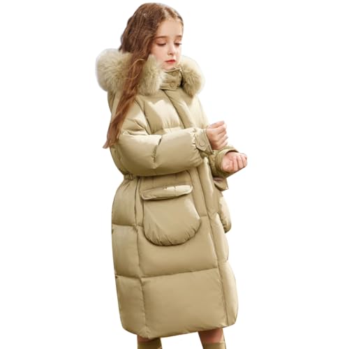 Manteau mi-long fille pour l'école et sorties d'hiver parka chaude rembourrée à capuche