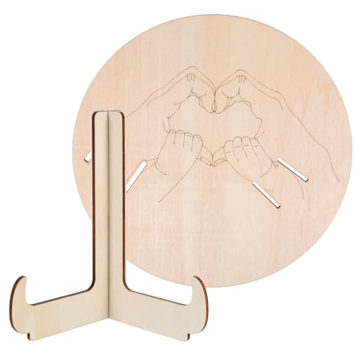 Ciieeo Letrero para Anuncio de Recién Nacido de Madera Grabada Soporte Portátil para Pulseras Hospitalarias Adecuado para Salas de Maternidad y Decoración de Shower