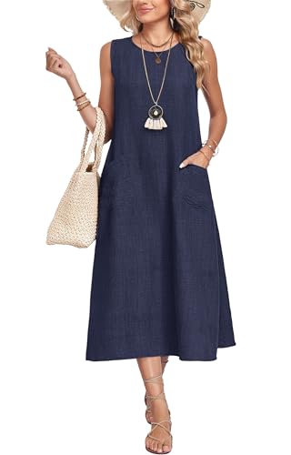 MOLERANI Women Midi Linen Dress