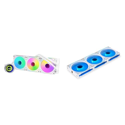 Lian Li GA2T36INW Galahad II Trinity 360 AIO CPU Liquid Cooler 360mm-ARGB &amp; UNI Fan SL-Infinity 120 RGB Triple Pack White with controller-UF-SLIN120-3W