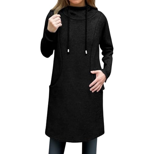 Foweknow Pulloverkleid Damen Lässiges...