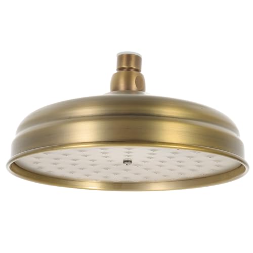 OSALADI Pommeau De Bain à Effet Pluie Rétro En Cuivre Anti-calcaire Cascade Pulvérisateur De Bain Compact Fixation Plafond Vintage