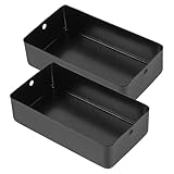 Vaguelly 2個 クローズドバックエレキギターピックアップカバー、メタルケースピックアップ、2パック、シルバー 立つ ワイプ ヒント ダブル ロッカースイッチ チューナー Black 金属