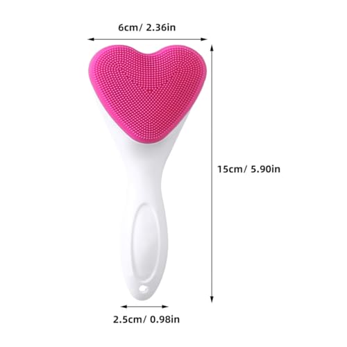 LIFKOME Silicone Face Scrub Brush Face Exfoliating Brush Manual Cleansing Tool Heart Shape Design