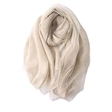 Lzylvta Silk Wool Scarf Fluffy air Soft scarf Lightweight Women's Scarves Elegant autumn/winter women's scarf (beige)