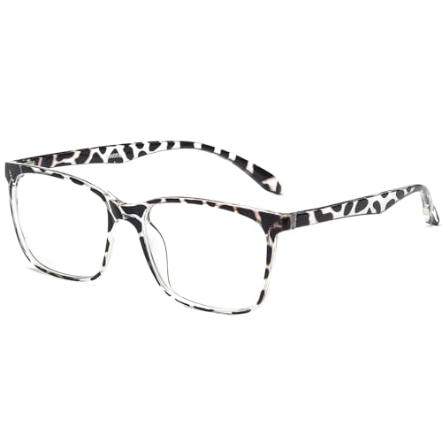 Image of ANRRI Blue Light Glasses Men Women Leopard Blue Light Blocking Computer Glasses Anti Eyestrain Lightweight UV Filter Lens Eyeglasses Frame