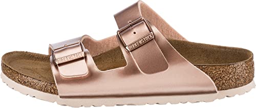 Birkenstock Girls Heels Open Toe Sandals, Brown Electric Metallic Copper Electric Metallic Copper, 11-11.5 Narrow Little Kid2