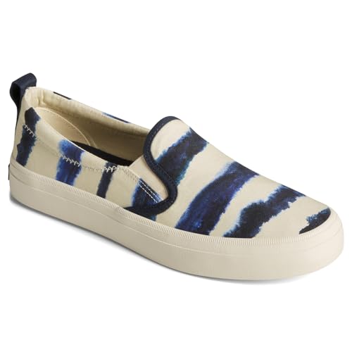 Sperry Womens Crest Tie Dye Slip On Sneakers Shoes Casual - White3