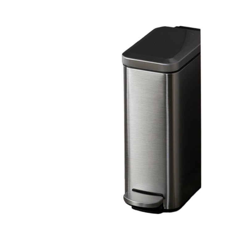 Miniatura 2 de Contenedor de residuos Cubo De Basura De Acero Inoxidable Con Pedal Para Cocina, Cubo De Basura De Metal Estrecho, Impermeable, Cesta De Papel Para