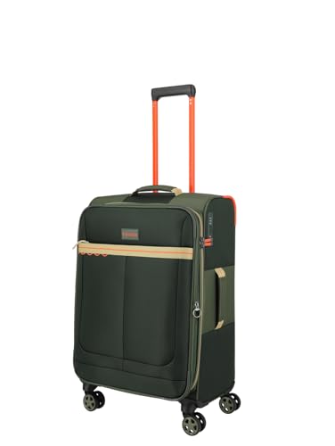 Travelite Weichschalenkoffer Color Craze Größe M, mit TSA Kombinationsschloss, Dehnfalte, 4 Doppelrollen, mittelgroßer Reisekoffer, 43 x 66 x 28/32 cm, 3,0 kg, 61–66 L