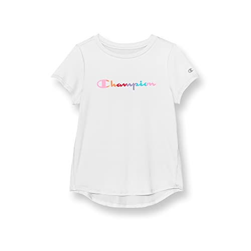 Image of Champion Girls T-Shirt, Kids' T-Shirt for Girls, Cute Hi-Lo Tee Shirt, Lightweight