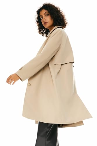 Orolay Women's Single Breasted Trench Coat Mid Long Classic Lapel Windproof Slim Outerwear Coats3