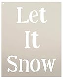 Let It Snow Stencil by StudioR12 | Reusable Mylar Template | Use to Paint Wood Signs - Pallets -...