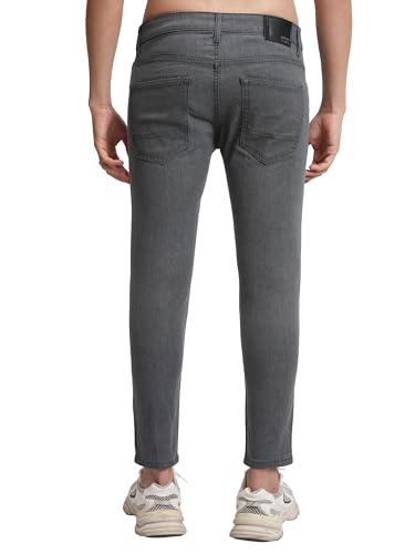 Image of Highlander Men's Slim Fit Jeans | Cropped Length | Jeans for Man | Stylish Casual Wear for Everyday Comfort