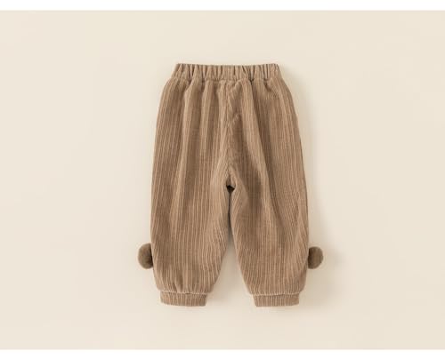 Toddler Boys Girls Cotton Casual Solid Wool Ball Pockets Pants Athletic Fall Winter Padded Leisure Jogger Sweatpants3