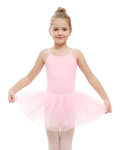 Stelle Girl s Cotton Camisole Dress Leotard for Dance, Gymnastics and Ballet(Toddler Little Girl Big Girl) (Ballet Pink (Tutu), 3-4T)