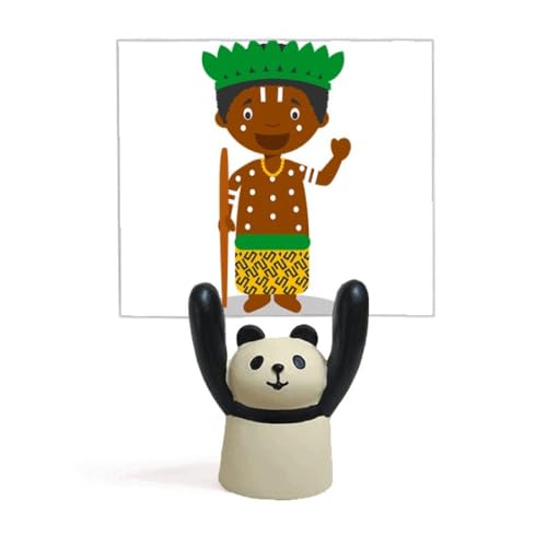 Panda support décoration bureau porte-mémo noir dessin animé animal art déco tendance
