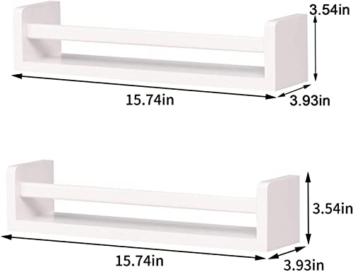 Nursery Floating Shelf, Wall Mounted Nursery Book Shelves,Set Of 2 Rustic U Shaped Book Shelf Organizer For Farmhouse Decor,Corner Display Hanging Spice Rack For Bathroom Kitchen. #TOP2