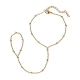 Cadeau spécial : À la recherche d'un cadeau tendance et attentionné ? Cette parure scintillante, composée d'une chaîne de main et d'une bague, impressionne par son design moderne et sa polyvalence, idéale pour les femmes qui vous sont chères.