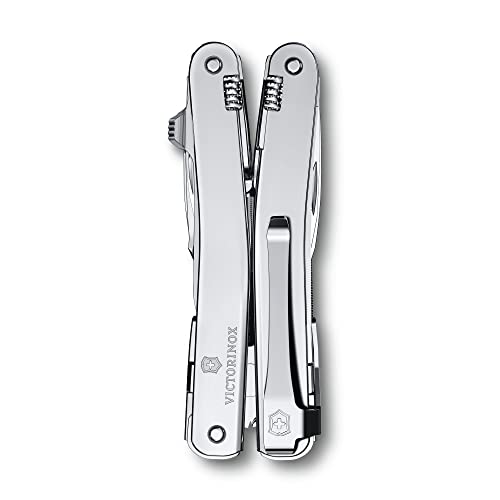 victorinox swiss tool spirit mx clip swiss army knife 25 function swiss made multitool with large blade pliers and wire cutter - silver