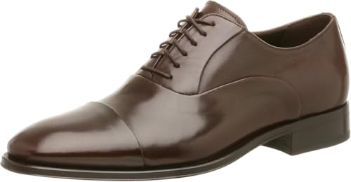 Image of Bruno Magli - Men's Maioco Oxfords, Italian Leather Lace-Up Dress Shoes, Formal Shoes with Cap Toe Style