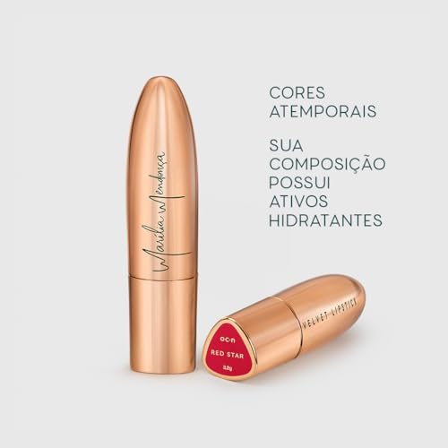 Océane Batom Vermelho Velvet Lipstick Red Star 3 2G