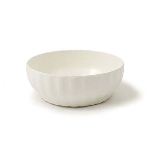 Cartaffini Trento Ensaladera trentina costolata, melamina, Color Blanco óptico