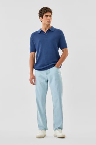Image of SNITCH Men Casual Jeans | Baggy Fit with Mid Rise & Relaxed Thigh | 100% Cotton Woven Denim for All Seasons | Durable & Comfortable Design for Everyday Wear